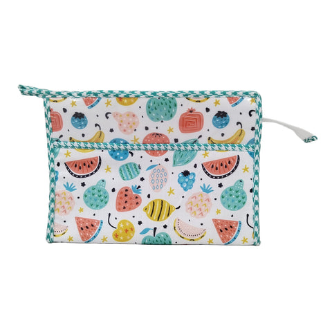 FRUIT FIESTA PRINT TRIOZIP TOILETRY BAG