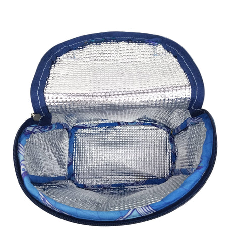 ROYAL PEACOCK GLOW PRINT SMART TIFFIN BAG