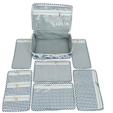 TEAL MAGNOLIA GROVE PRINT JEWELRY ORGANIZER