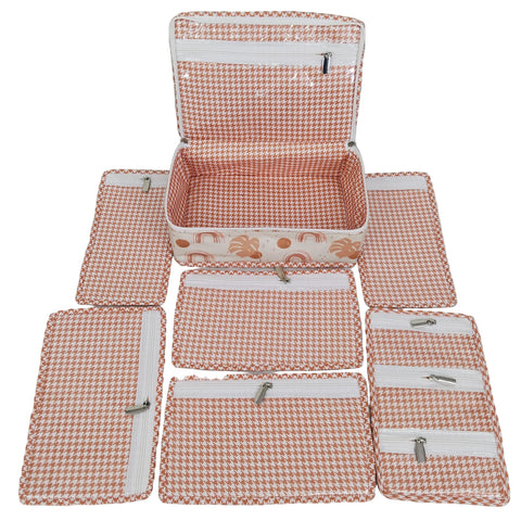 TERRACOTTA RAINBOWS PRINT JEWELRY ORGANIZER