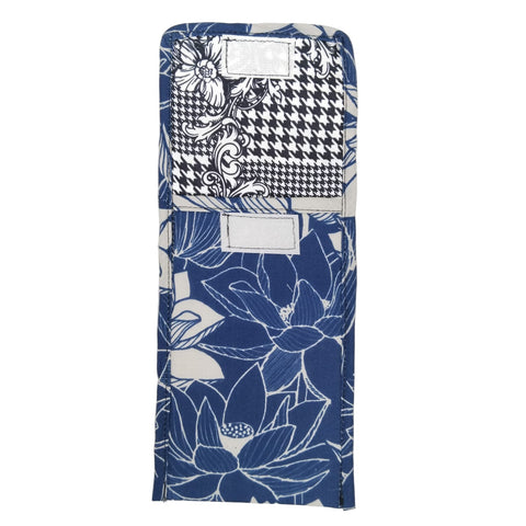 NAVY LOTUS PRINT TRAVEL DENTAL KIT