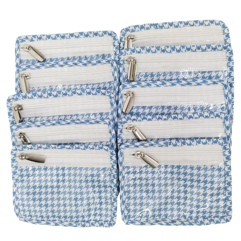 PENCIL FLAKES PRINT LUXE 10-POUCH EARRING ORGANIZER