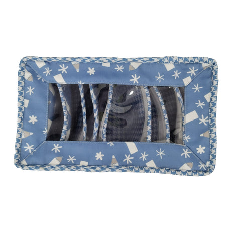 PENCIL FLAKES PRINT LUXE 10-POUCH EARRING ORGANIZER