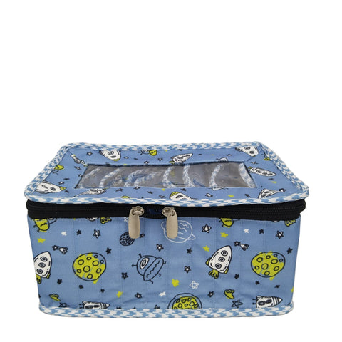 SPACE BUDDIES PRINT LUXE 10-POUCH EARRING ORGANIZER