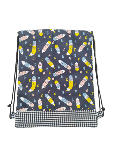 ABC DOODLE PRINT DRAWSTRING BACKPACK