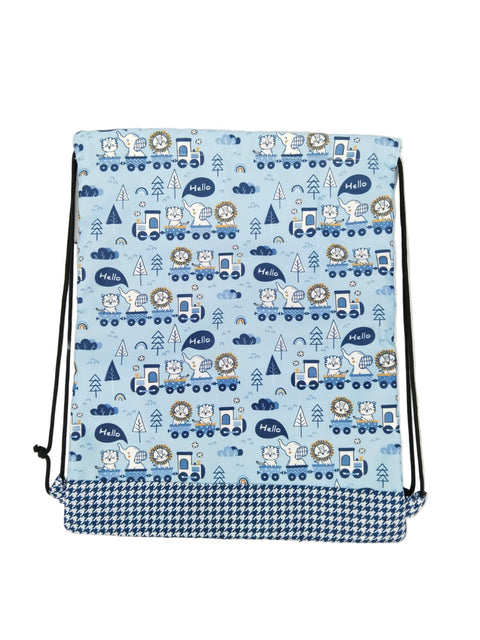 JUNGLE RIDE PRINT DRAWSTRING BACKPACK