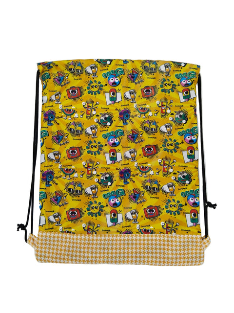 SUMMER VIBES PRINT DRAWSTRING BACKPACK