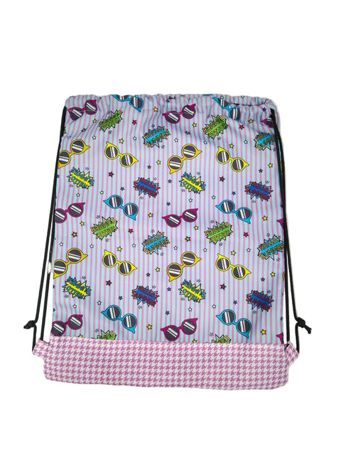 POP SUNGLASS PARTY DRAWSTRING BACKPACK