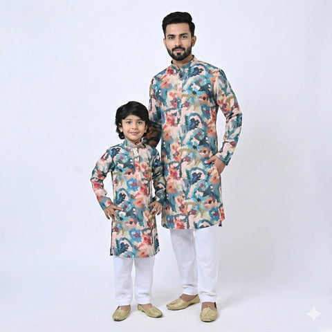 ABSTRACT MULTI COLOUR KURTA