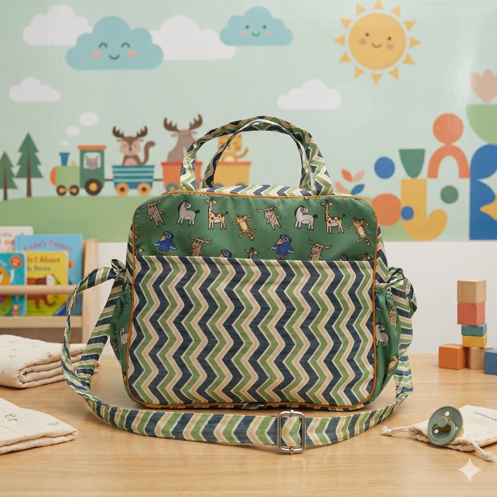 FOREST FRIENDS PRINT Baby Diaper Bag