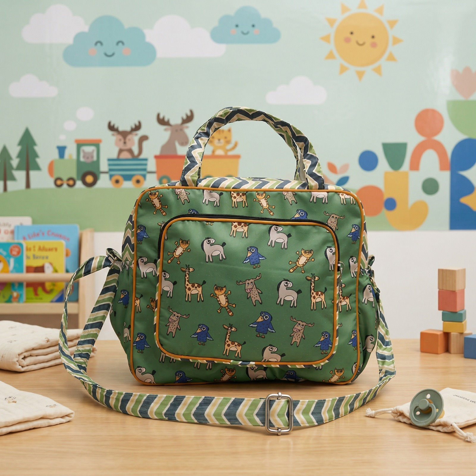 FOREST FRIENDS PRINT Baby Diaper Bag