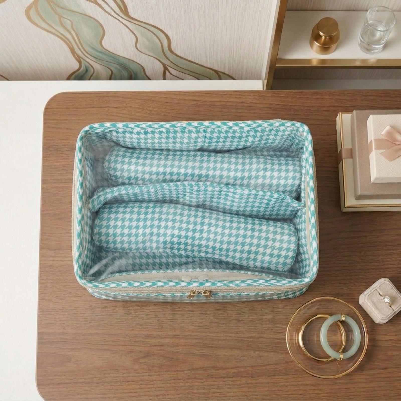 AQUA ROSE PRINT SMART BANGLE ORGANIZER