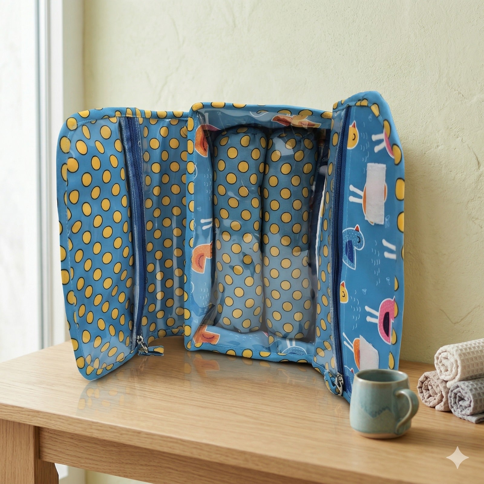 PLAYFUL BIRDS PRINT Big Bangle Organizer