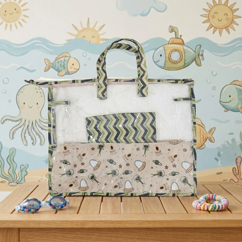 SPACE INVADERS PRINT Swimming Bag