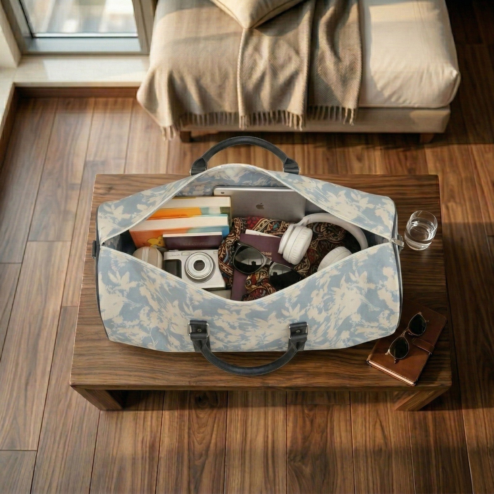 CLOUD BLOOM PRINT DUFFLE BAG