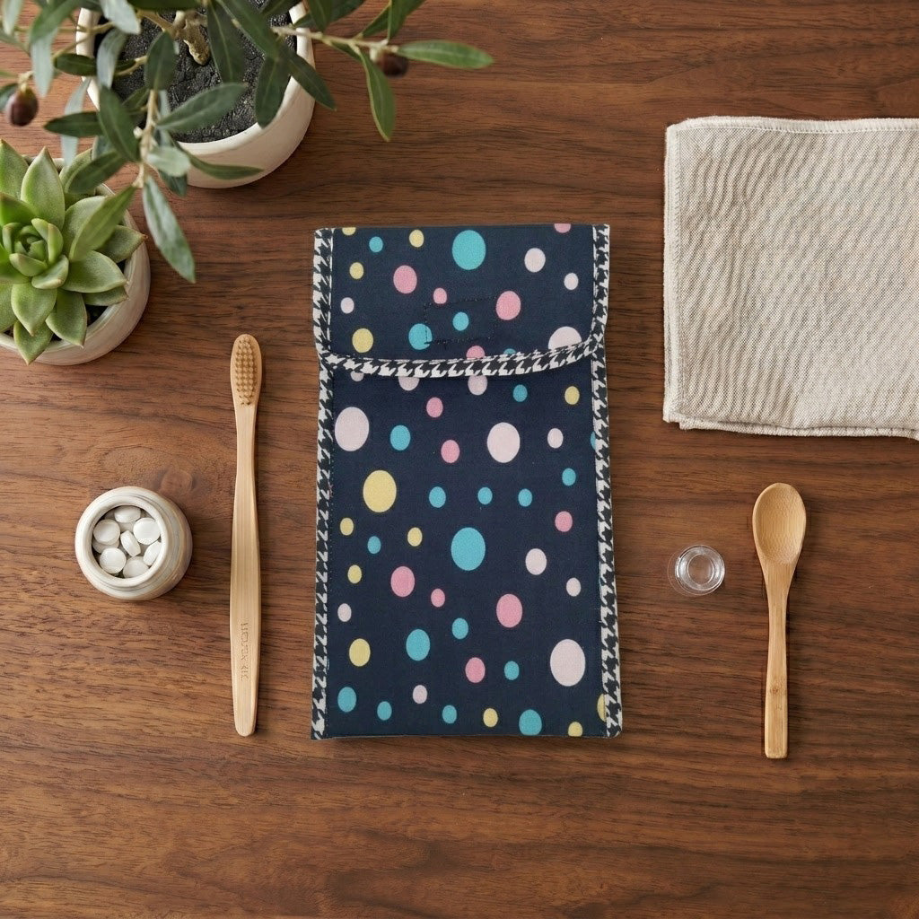 STARLIT BUBBLE PRINT TRAVEL DENTAL KIT