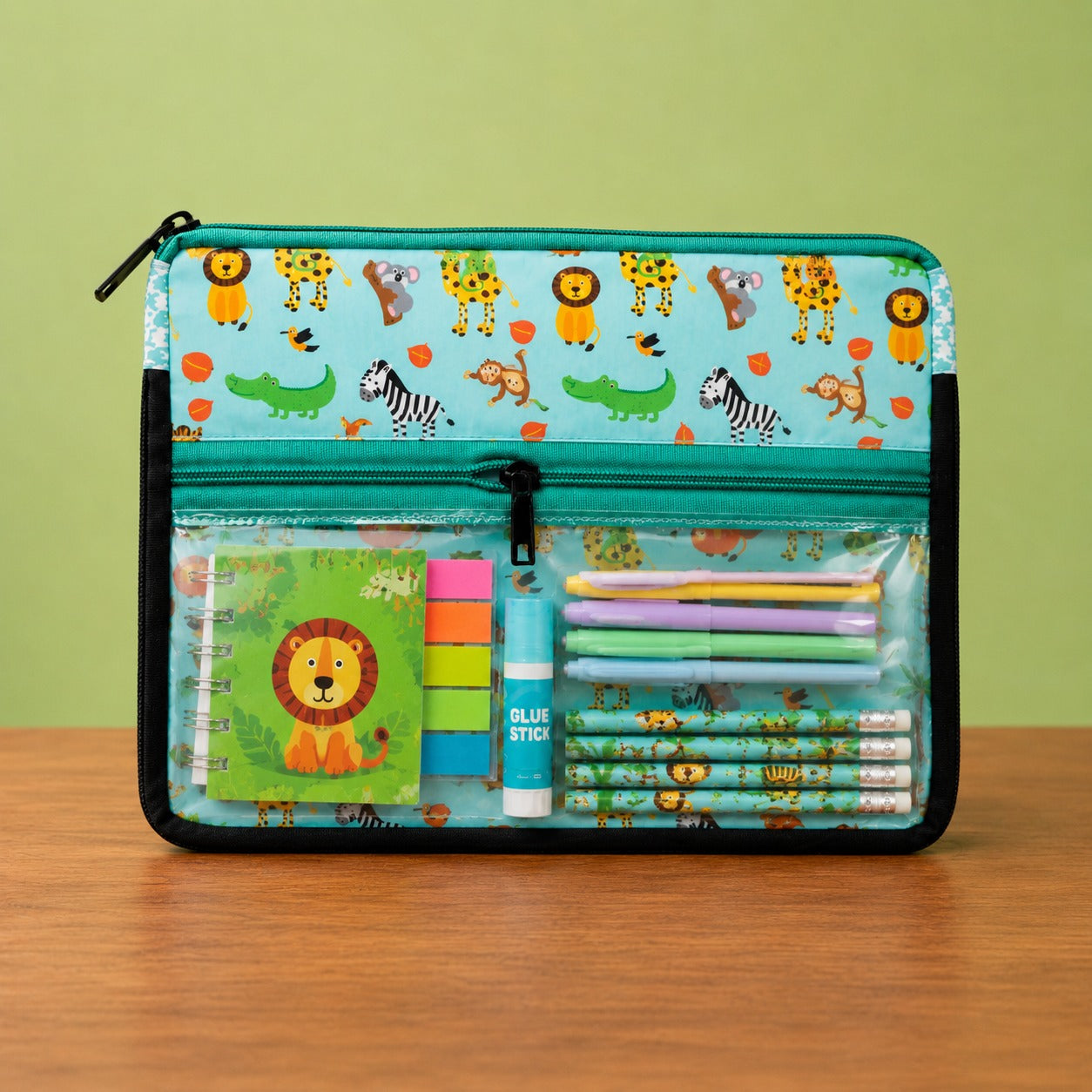 Double Zip Pencil Pouch
