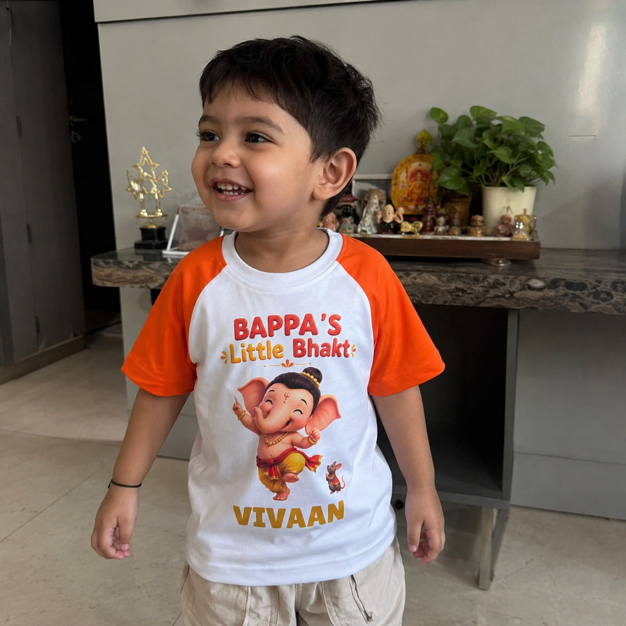 Bappa's Little Bhakt Personalized T-Shirt