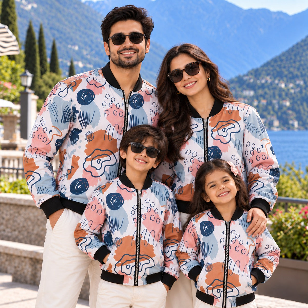 CLASSY ABSTRACT PRINTED Bomber Jackets