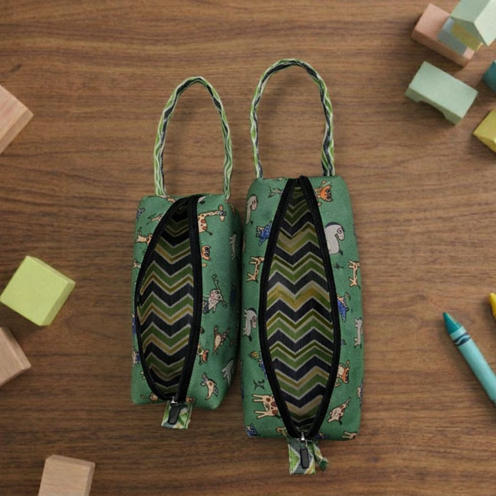 FOREST FRIENDS PRINT Small Duo Pouch Set