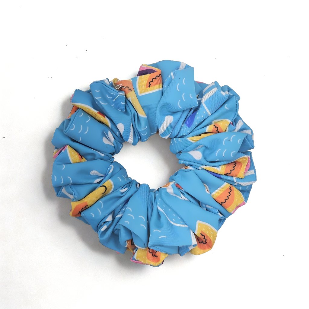 PLAYFUL BIRDS PRINT Scrunchie & Bow Combo