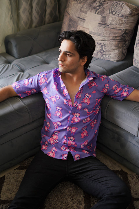 Purple teddy Couple shirt