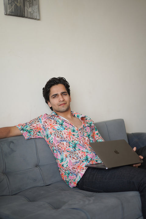 Tropical multi Couple shirt