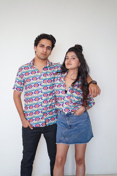 Abstract Couple shirt