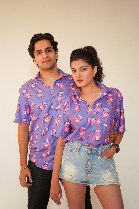 Purple teddy Couple shirt