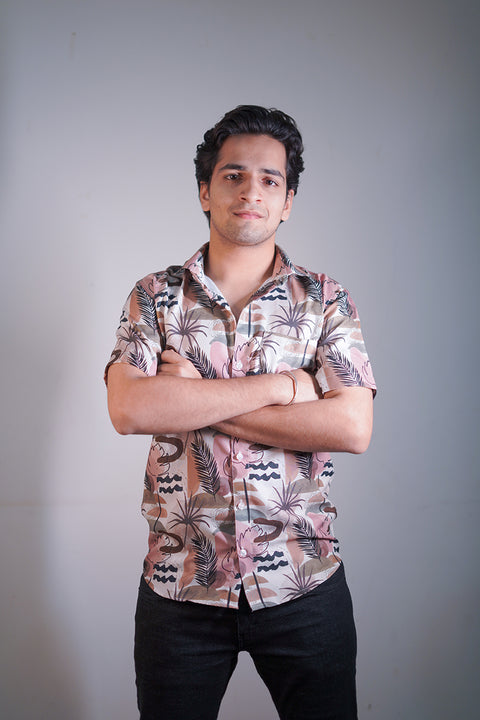 Abstract leaf Couple shirt