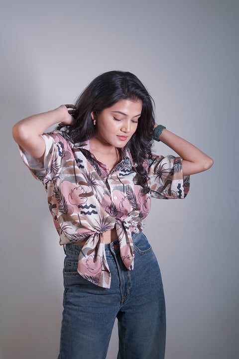 Abstract leaf Couple shirt