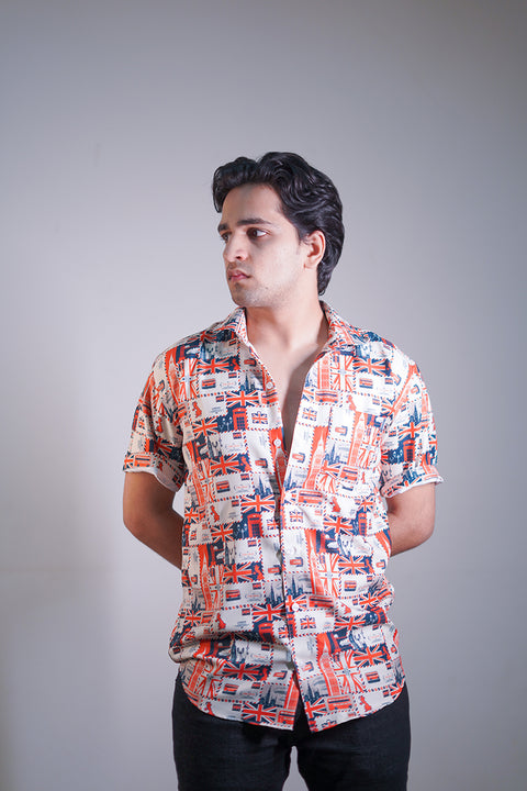 London Travel Couple shirt