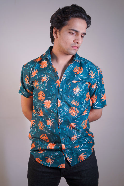 Orange leaf Couple shirt