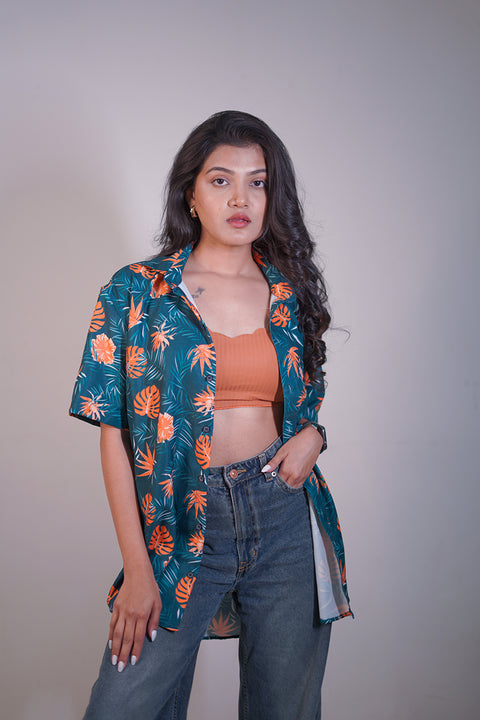 Orange leaf Couple shirt