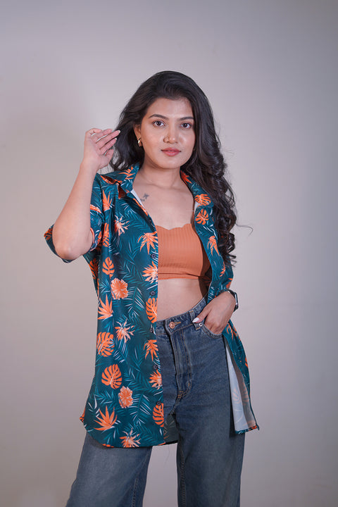 Orange leaf Couple shirt