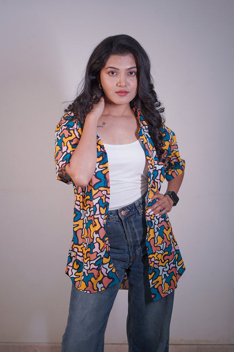 Colourfull  Camo Couple shirt