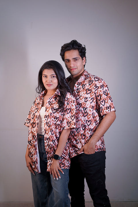Valentine heart Couple shirt