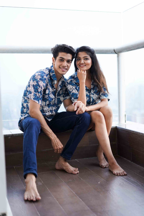 Curvy Waves Couple Shirts