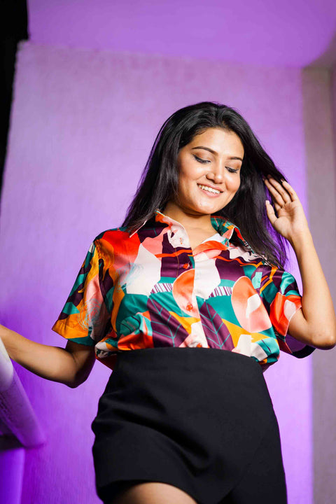 Tropic Abstract Couple Shirts